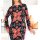 Print dress, terra-black