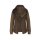 Cardigan with lamb fur imitation, brown
