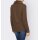 Cardigan with lamb fur imitation, brown