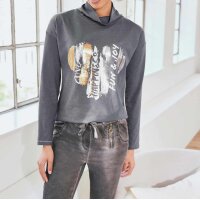 Shirt with metalic print, grey