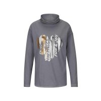Shirt with metalic print, grey