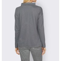 Designer-Shirt m. Metallic-Druck, anthrazit