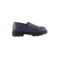 Cowhide nappa leather slipper, blue