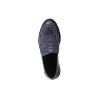 Cowhide nappa leather slipper, blue