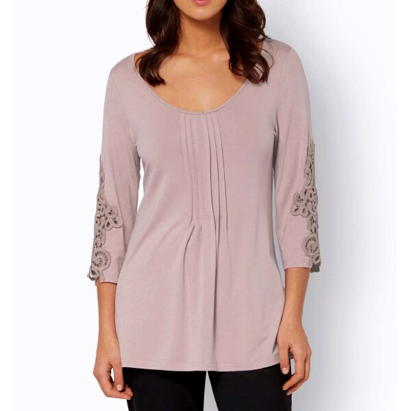 Spitzenshirt m. Spitze, mauve