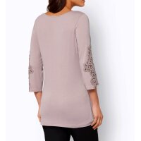 Spitzenshirt m. Spitze, mauve