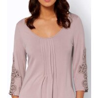 Spitzenshirt m. Spitze, mauve