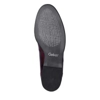 Marken-Lederslipper, bordeaux-metallic