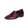 Marken-Lederslipper, bordeaux-metallic