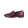 Marken-Lederslipper, bordeaux-metallic
