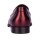Marken-Lederslipper, bordeaux-metallic