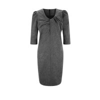 Designer-Wollkleid, anthrazit-meliert