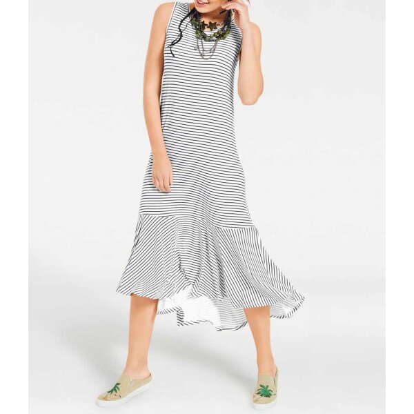 Jersey dress, navy-white