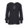 Bluse m. Schmuckelement, schwarz