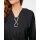 Bluse m. Schmuckelement, schwarz