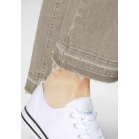 Marken-Jeans "MELANIE PIPE FRINGES", camel, 27 inch