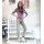 Marken-Jeans "MELANIE PIPE FRINGES", camel, 27 inch