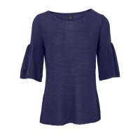 Sweatshirt with flounces, navy