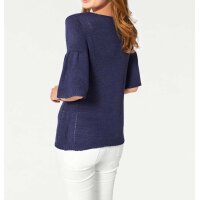 Bluza z falbanami, granatowa