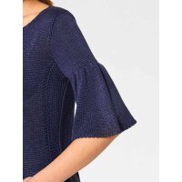 Bluza z falbanami, granatowa