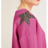 Sweatshirt m. Strasssteinen, pink