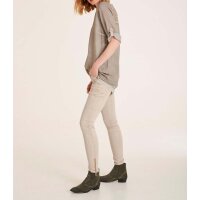 Blouse with lace, taupe