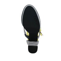 Fesselriemchen-Pumps, schwarz-gelb