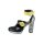 Fesselriemchen-Pumps, schwarz-gelb