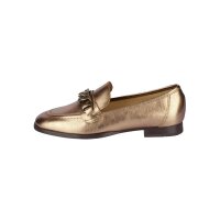 Leather slippers, gold coloured