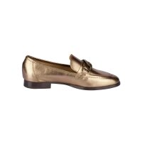 Leather slippers, gold coloured