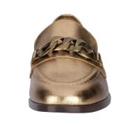 Leather slippers, gold coloured
