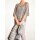Designer-Spitzenbluse + Top, grau