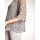 Designer-Spitzenbluse + Top, grau