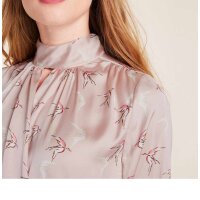 Satin blouse, rosé-multicolour