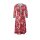 Designer-Druckkleid, rot-bunt