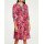 Designer-Druckkleid, rot-bunt