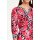 Designer-Druckkleid, rot-bunt