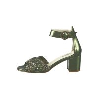 Sandal, green-metalic