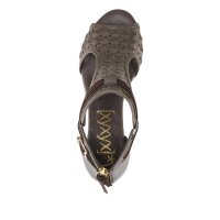 Marken-Ledersandalette, braun