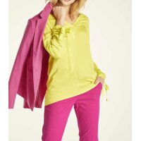 Bluse m. Raffungen, gelb