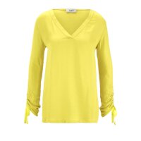 Bluse m. Raffungen, gelb