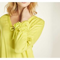Bluse m. Raffungen, gelb