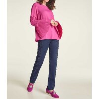 Bluse m. Volants, himbeere