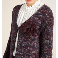 Cardigan with brooch, multicolour
