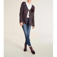 Strickjacke m. Brosche, bunt