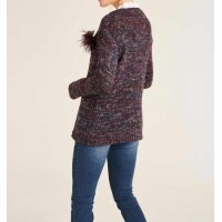Strickjacke m. Brosche, bunt