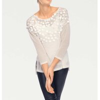 Designer-Feinstrickpullover+Top, ecru
