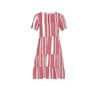 Marken-Druckkleid, rot-weiß