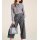 Print blouse with slip tie, grey-multicolour