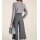 Print blouse with slip tie, grey-multicolour